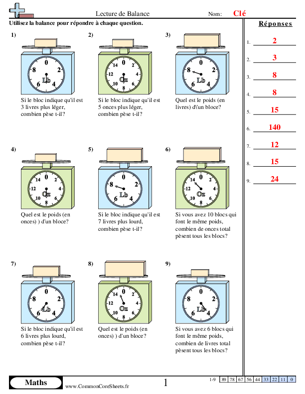  - lecture-de-balance worksheet