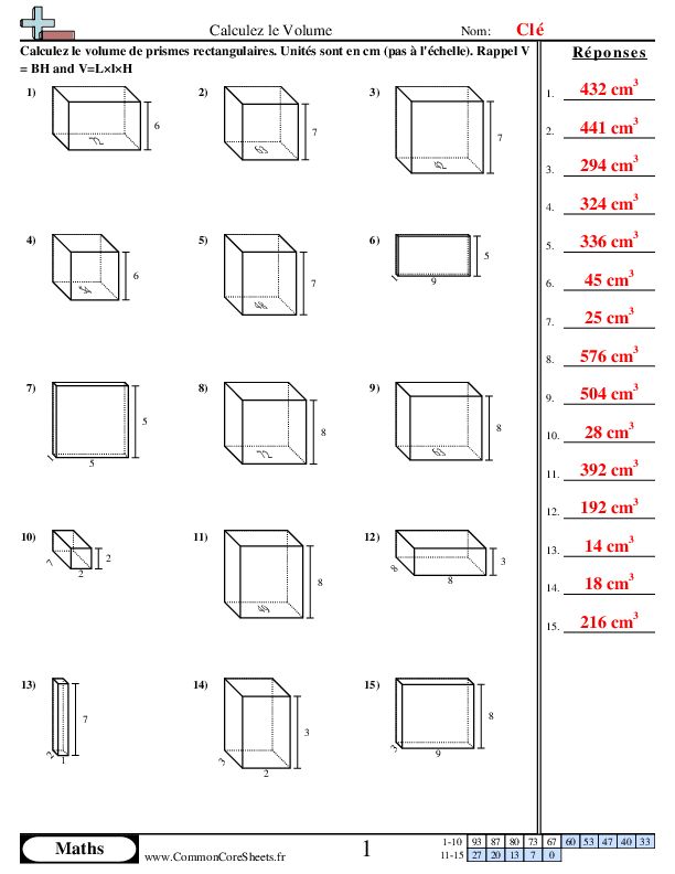  - calcul-de-volume worksheet