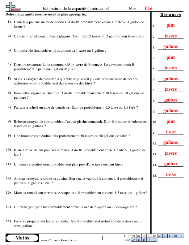  - 167 worksheet