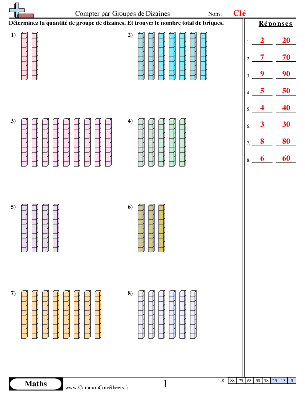  - compter-par-groupes-de-dizaines worksheet