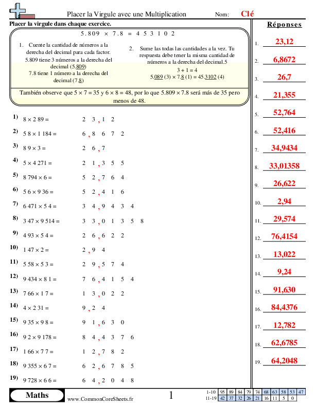  - placer-la-virgule worksheet