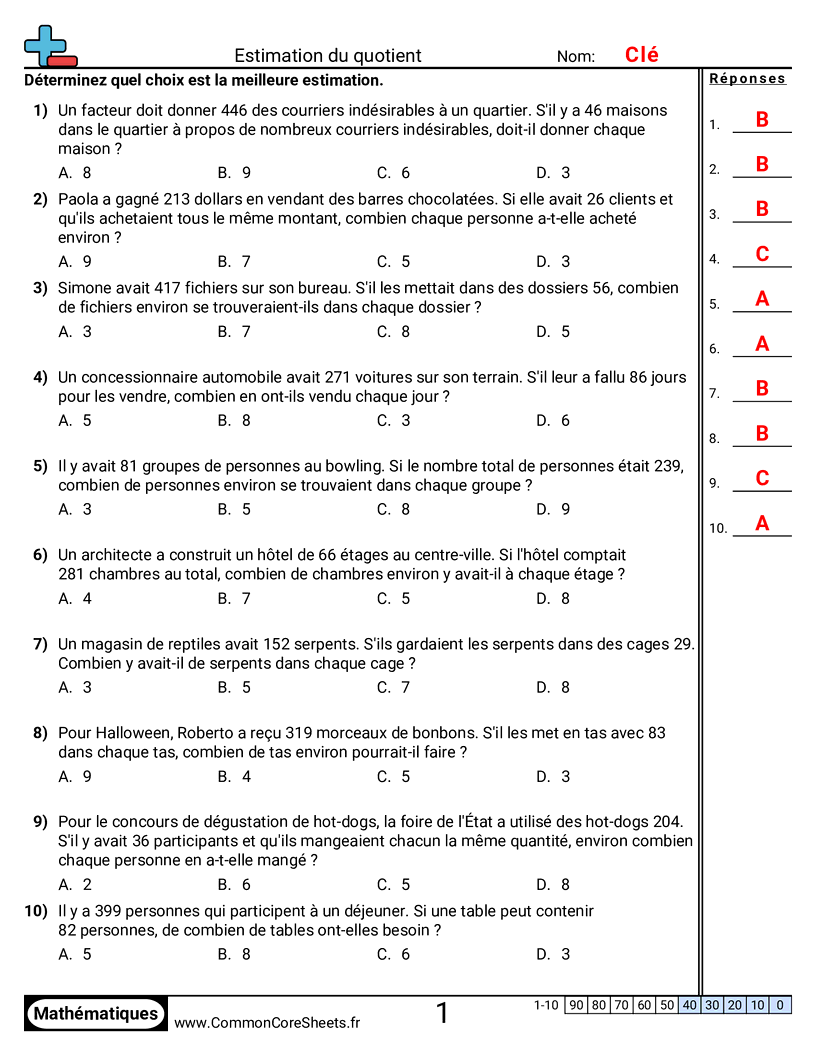 Fiches d'Exercices de Divisions - Problèmes 3 ÷ 2 worksheet