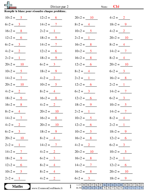  - diviser-par-2 worksheet