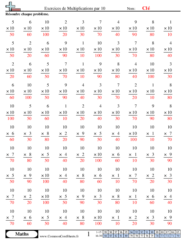  - multiplications-par-10 worksheet