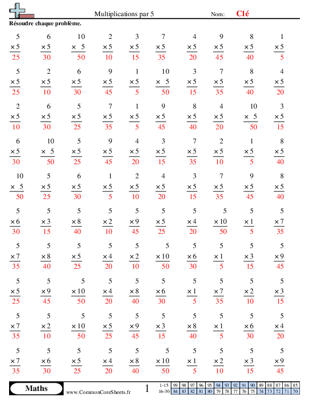  - multiplications-par-5 worksheet