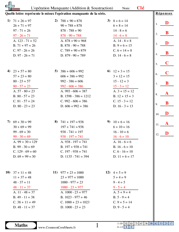  - identifier-l-operation-manquante-choix-multiple worksheet