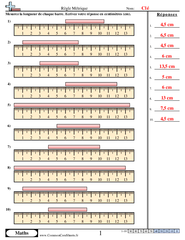  - regle-metrique worksheet