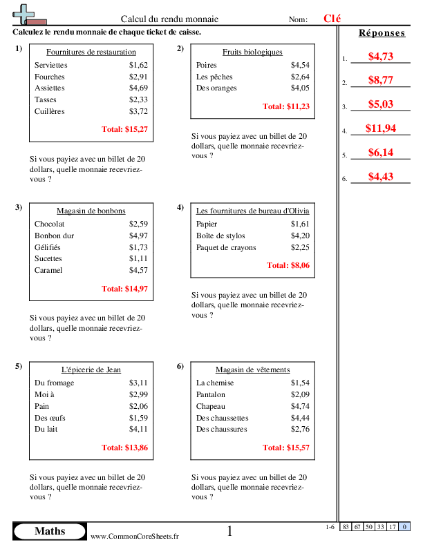  - 639 worksheet