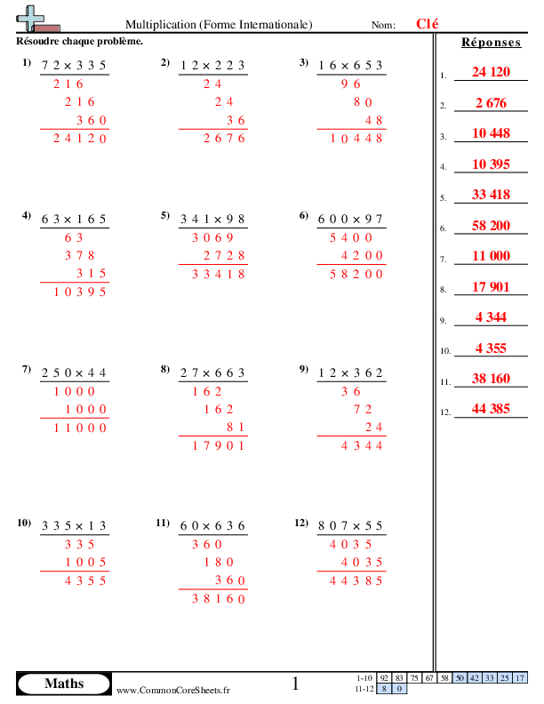  - multiplication-forme-internationale worksheet