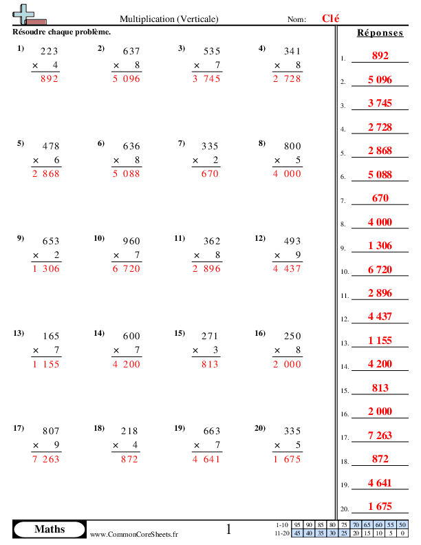  - multiplication-verticale-3-chiffres-x-1-chiffre worksheet