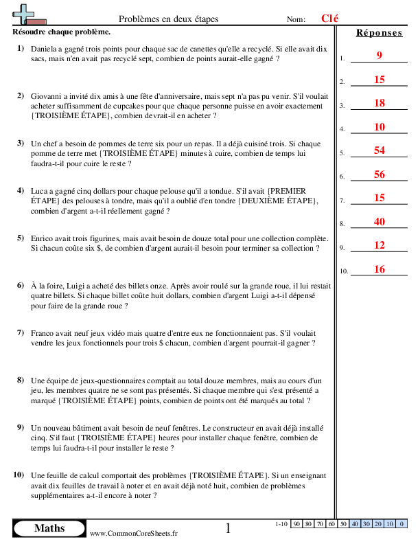  - 700 worksheet