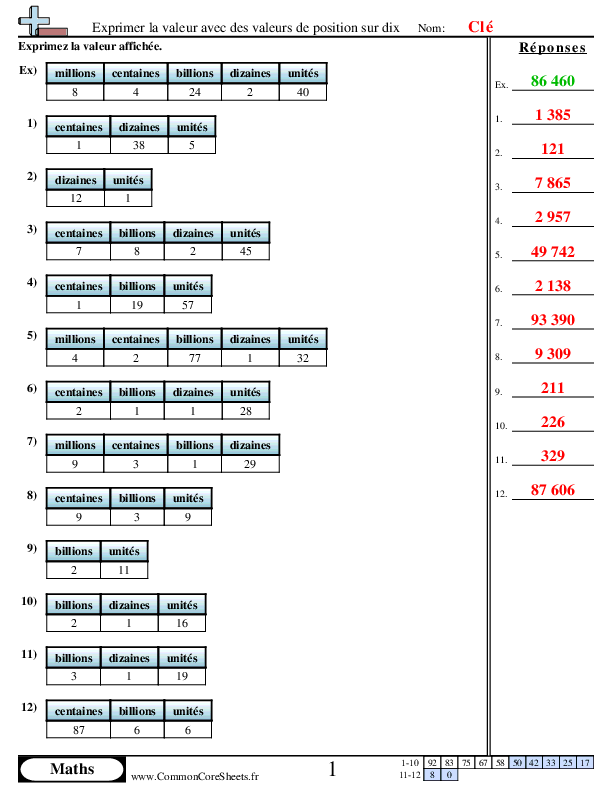  - 963 worksheet